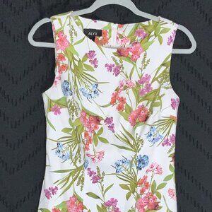 ALYX Floral Sleeveless Sheath Dress - Size 4 - Multi-Color Botanical Print